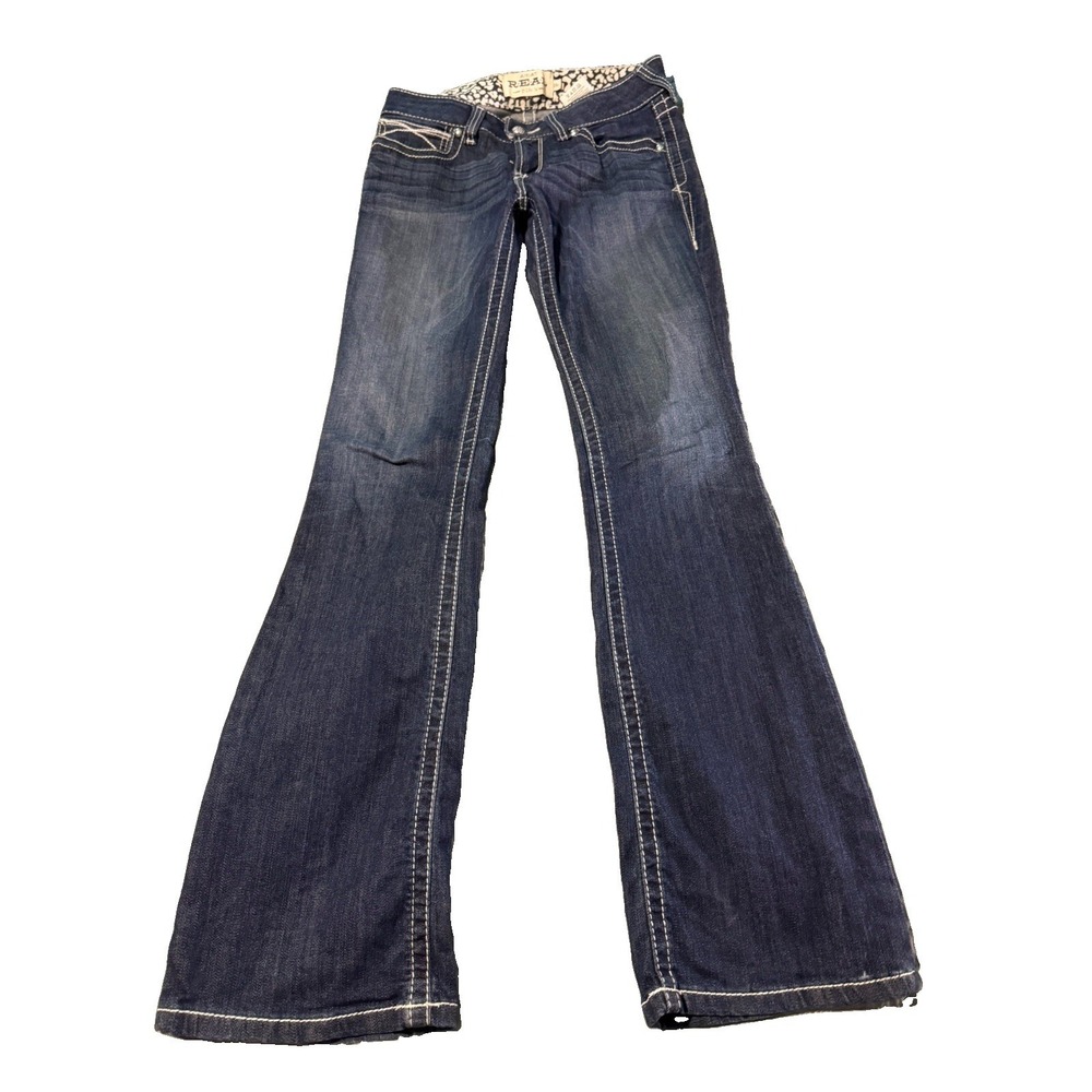 Ariat REAL Denim Women's Jeans Size 28R Bootcut Medium Wash Distressed